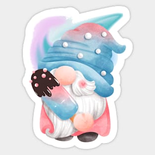 Chillin' with Gnomies: A Frosty Popsicle Adventure (Cotton Candy) Sticker